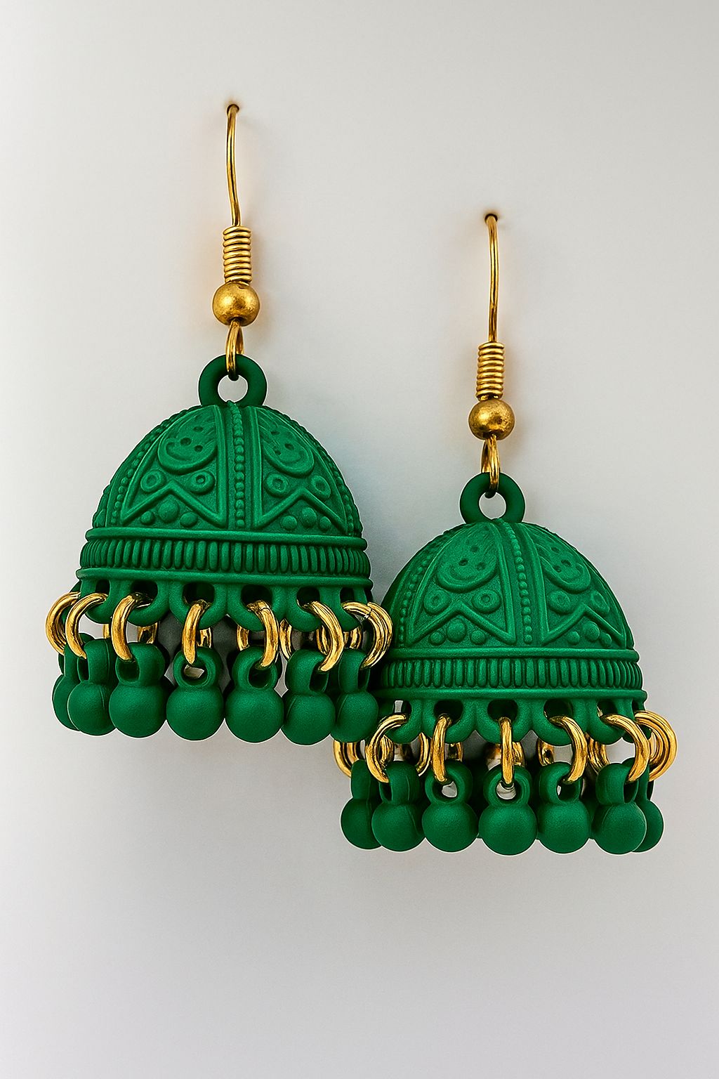Premium green Metal Earrings