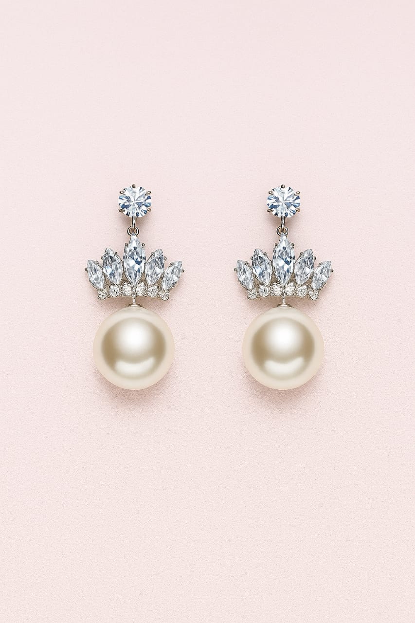 Silver Pearl Earrings