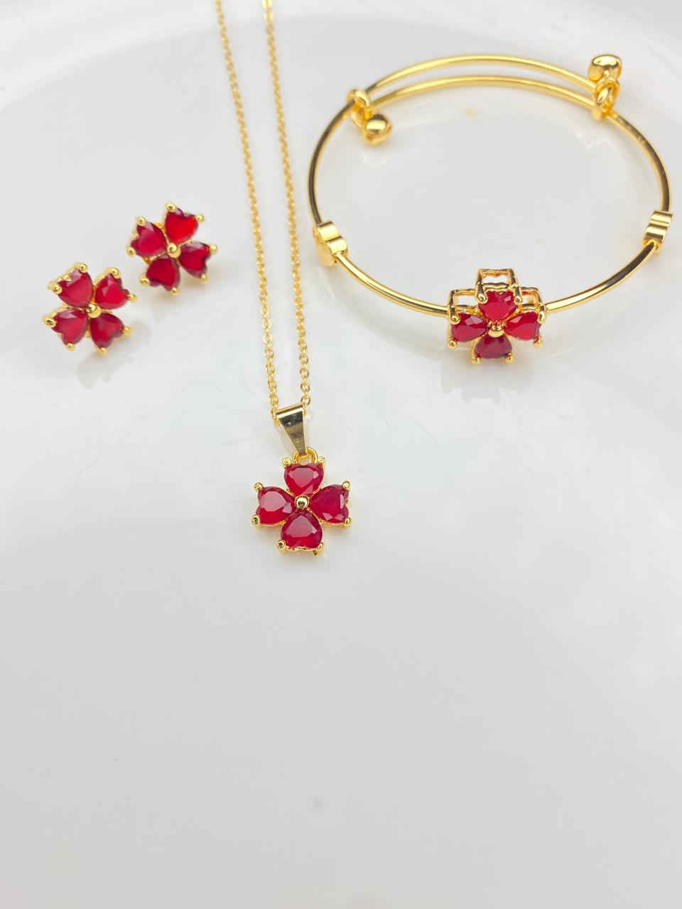 Premium Red Jewelry Set