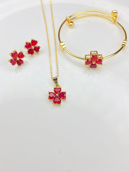 Premium Red Jewelry Set