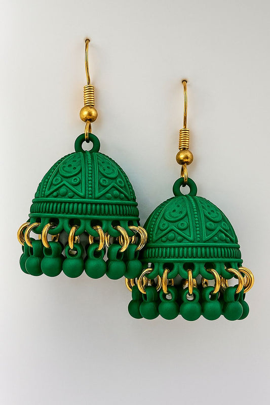 Premium green Metal Earrings