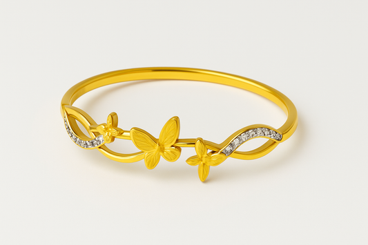 Golden butterfly stainless steel handcuff